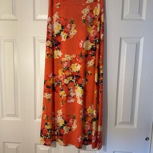 Floral Orange Women's Skirt